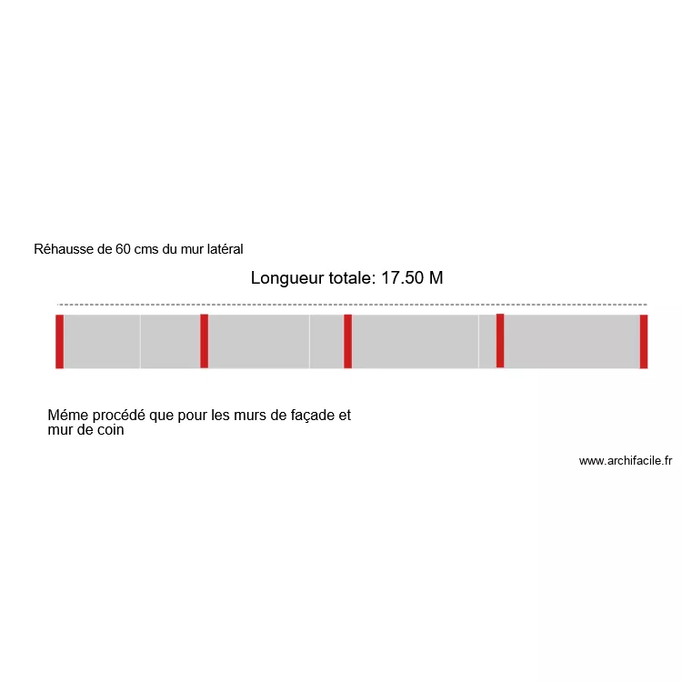 Mur fa&ccedil;ade lat&eacute;ral 37 Rigault de Genouilly 006B. Plan de 