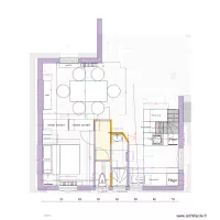 plan meublé version M Zeler en agrandissant la chambre aux dimensions actuelles
