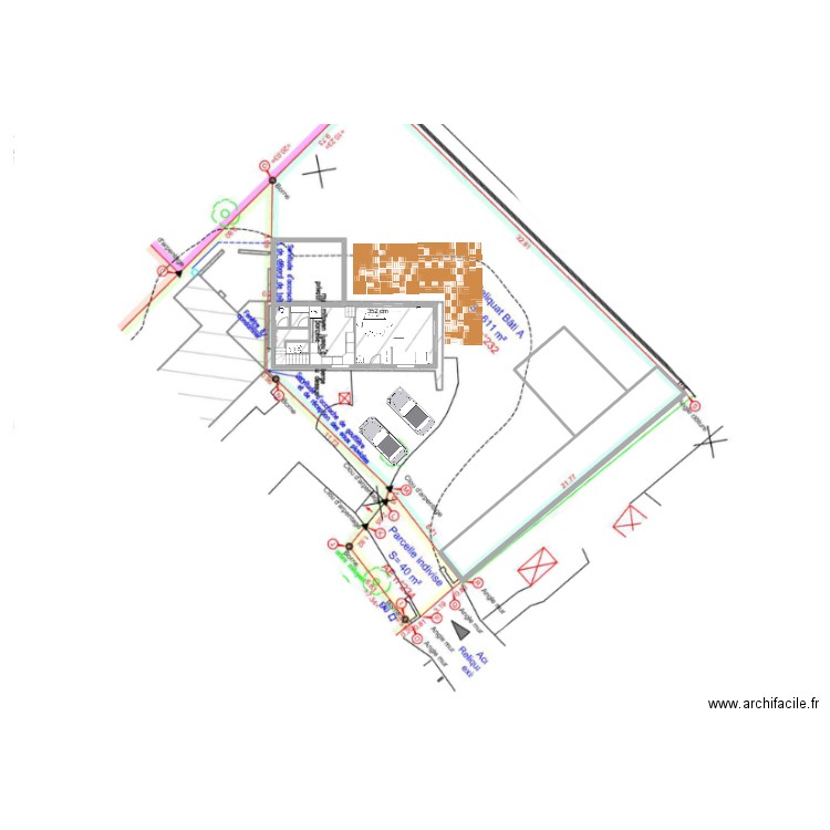 Pomper 5. Plan de 14 pièces et 129 m2