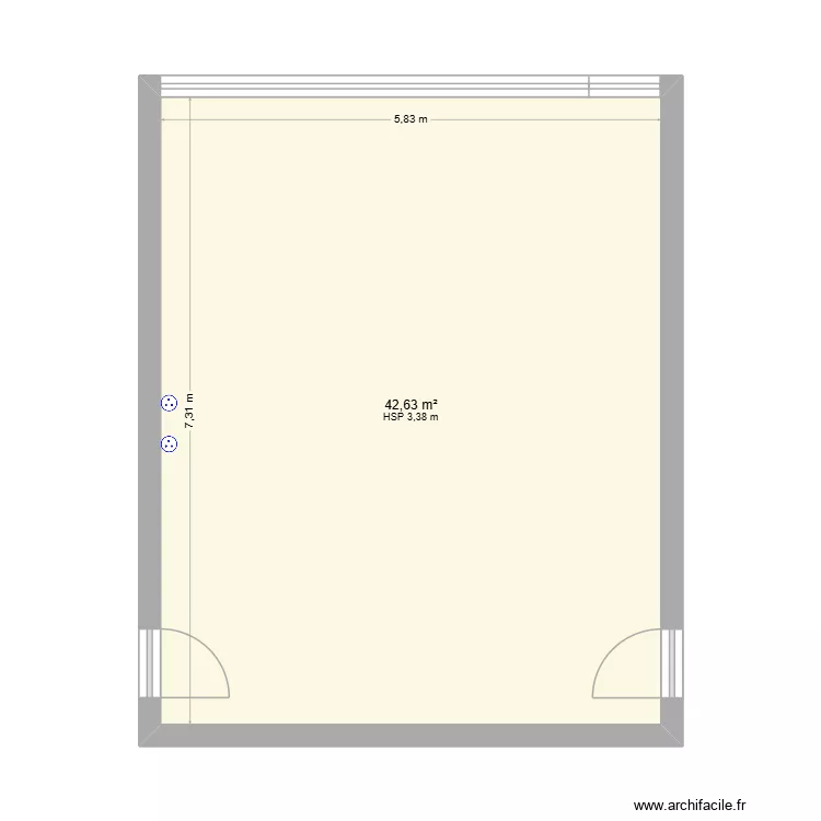 salle des contes ranguin. Plan de 1  et 43 m²