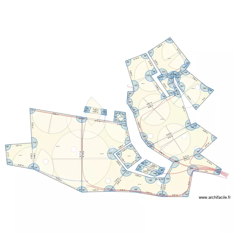 Къща Пещера - Двор - Поливна. Plan de 15  et 582 m²