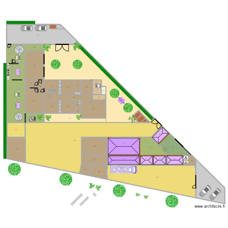 FOODTRUCK 0412. Plan de 61 pièces et 1890 m2