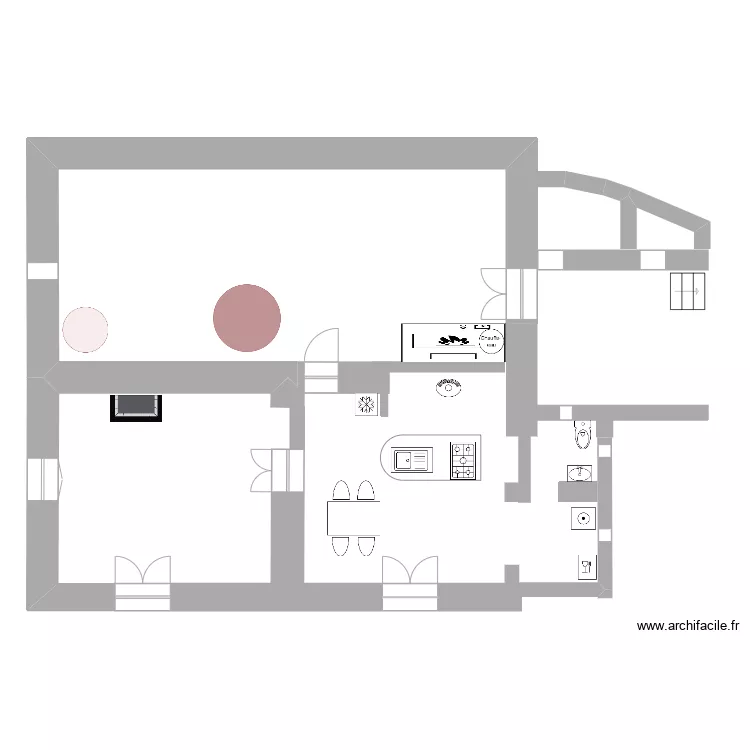 plan rez de jardin grande maison projet 2. Plan de 