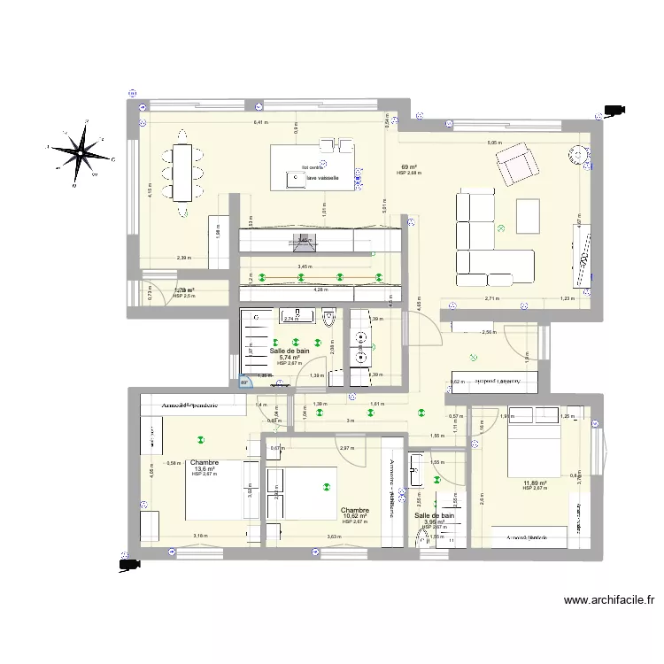 maison &eacute;lectricit&eacute;. Plan de 