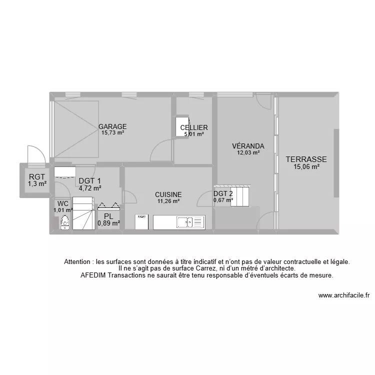 BI 32099. Plan de 30  et 183 m²