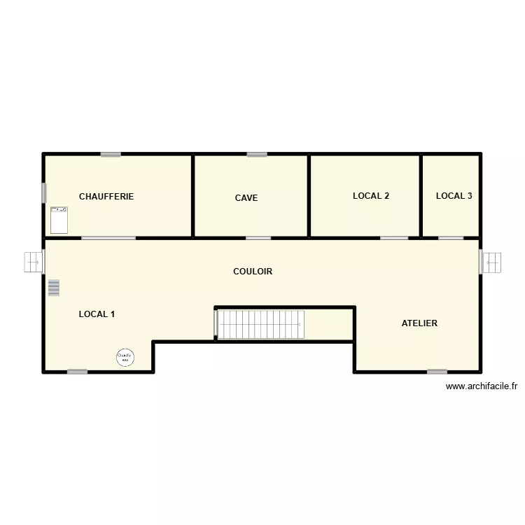 EL HOUARI SOUS SOL. Plan de 6  et 145 m²