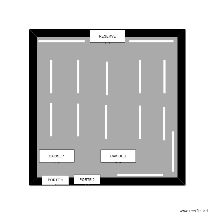 Plan de masse King Jouet. Plan de 1 pièce et 23 m2