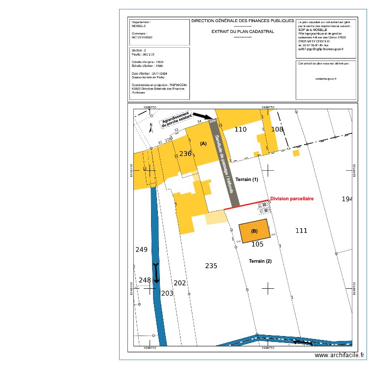 METZERVISSE. Plan de 0 pièce et 0 m2
