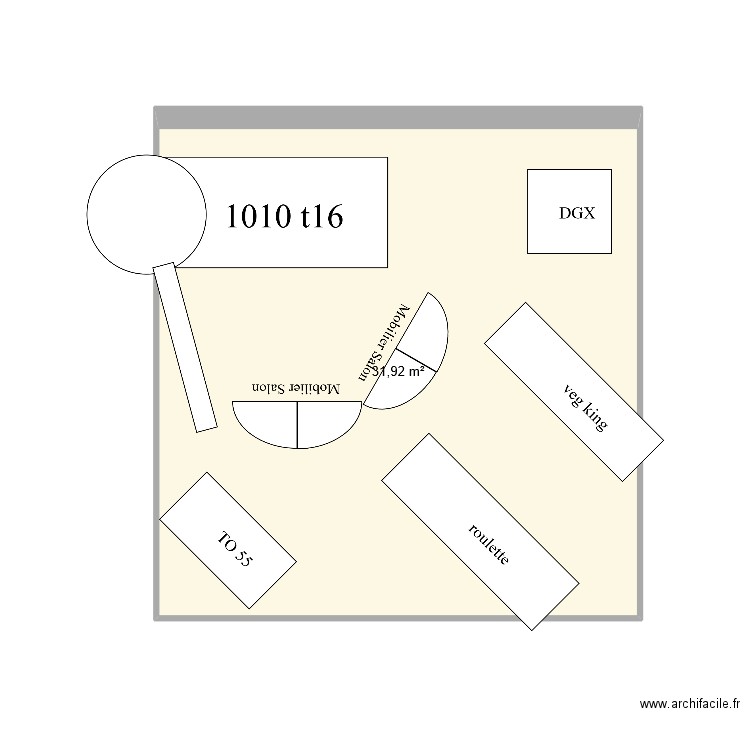 sival 24. Plan de 1 pièce et 32 m2