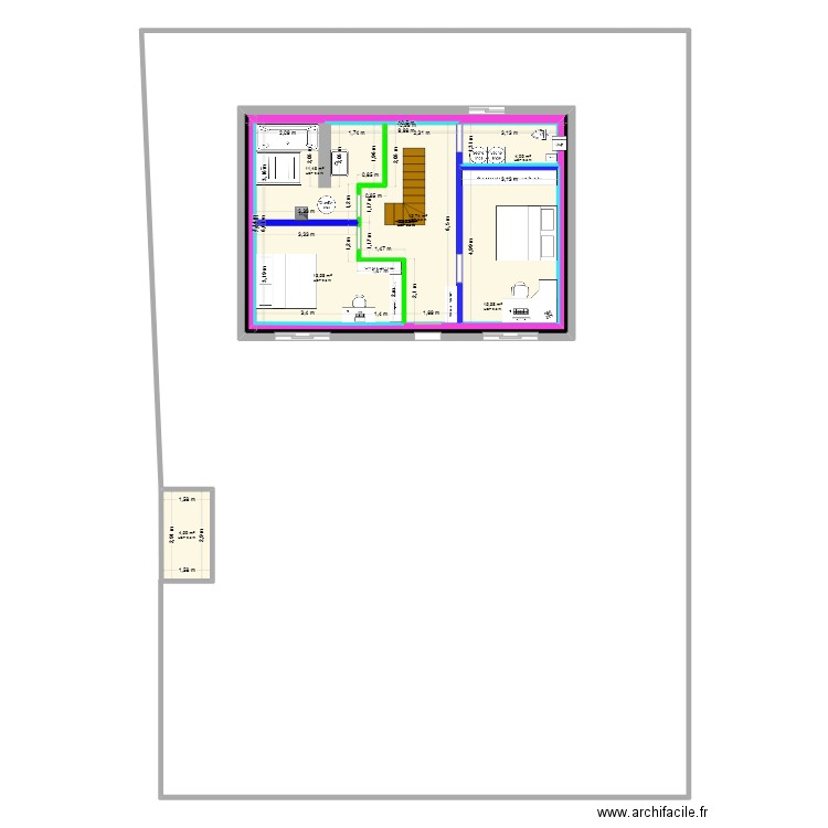 maison. Plan de 9 pièces et 279 m2
