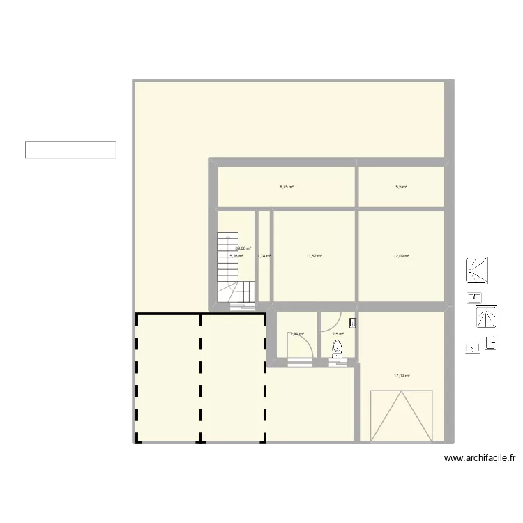 aigrefeuille ter etage. Plan de 10  et 157 m²