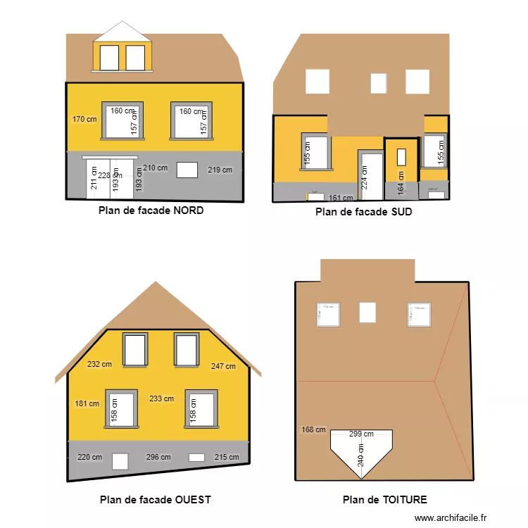Plan de facade PROJETE 0424. Plan de 