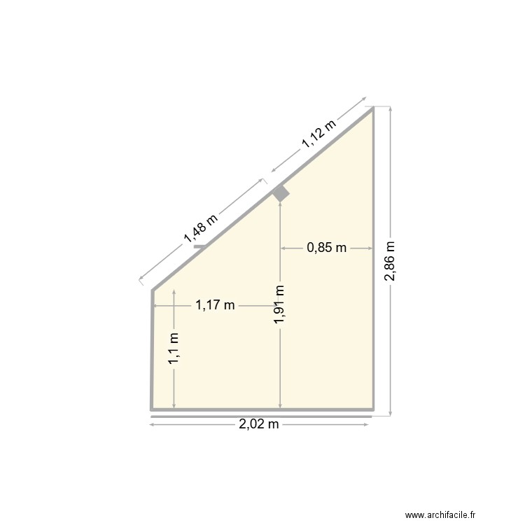 dressing 11. Plan de 1 pièce et 4 m2