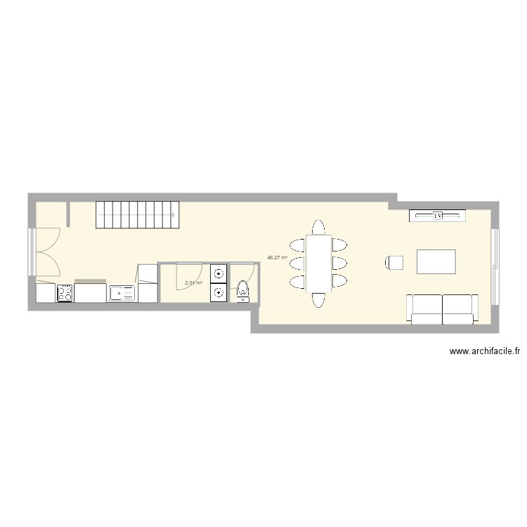 Lafond test 2. Plan de 6 pièces et 87 m2