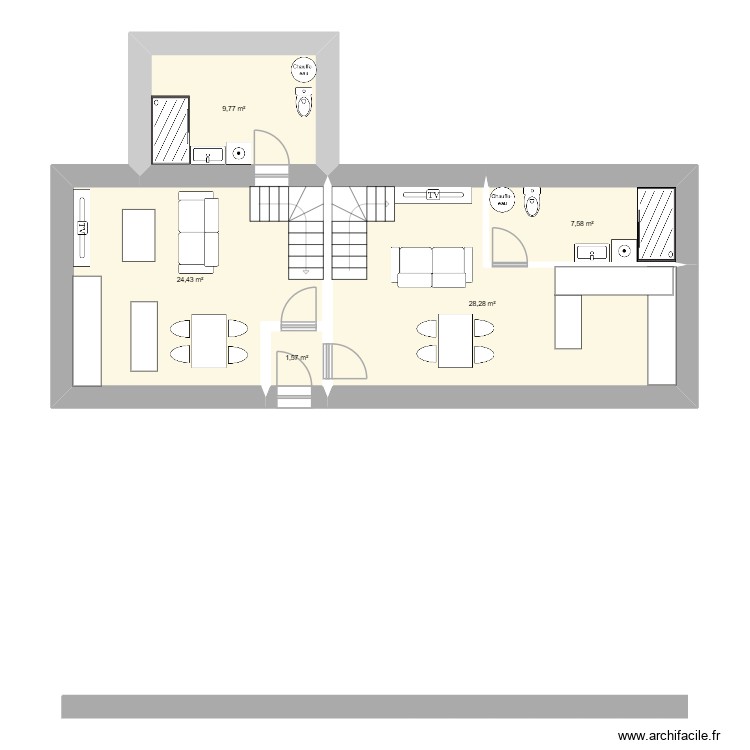 Le Flottes RDC. Plan de 0 pièce et 0 m2