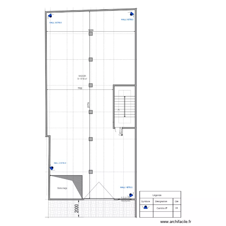 Plan contr&ocirc;le d'acc&egrave;s M. FOTSO. Plan de 