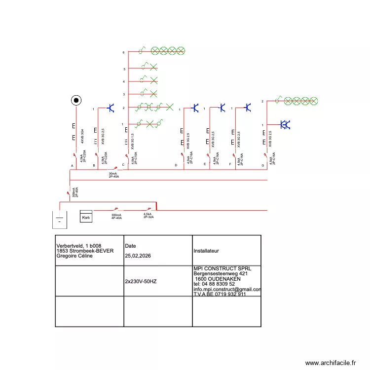 Стромбек 1/1. Plan de 