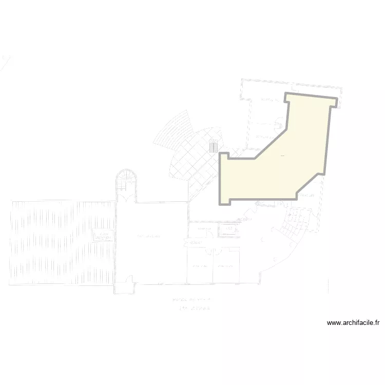 Hôtel de ville R+1 et R+2 (Lucas). Plan de 1 et 336 m² Hôtel de ville R+1 et R+2 (Lucas). Plan de 1 et 336 m²