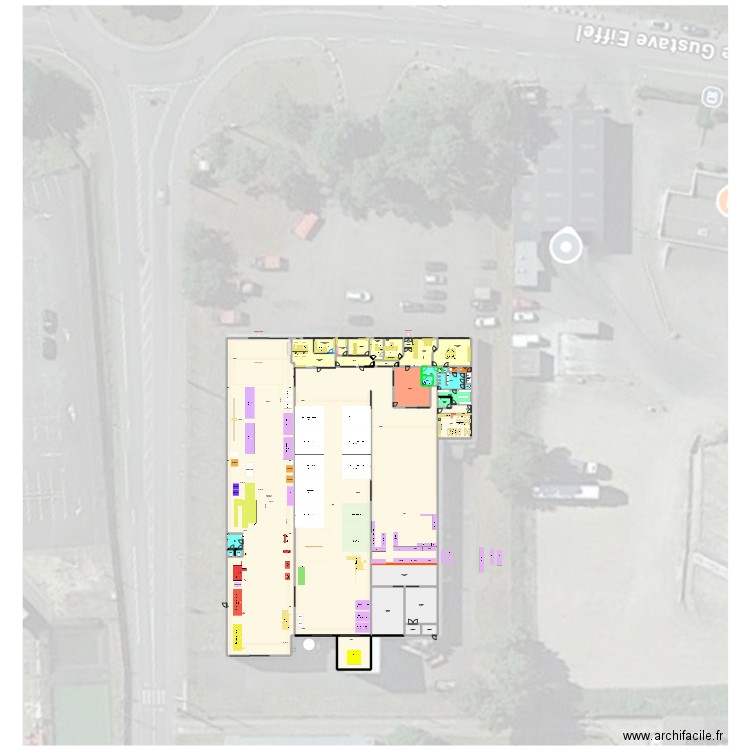 Aménagement société ( nouveau plan). Plan de 37 pièces et 2851 m2