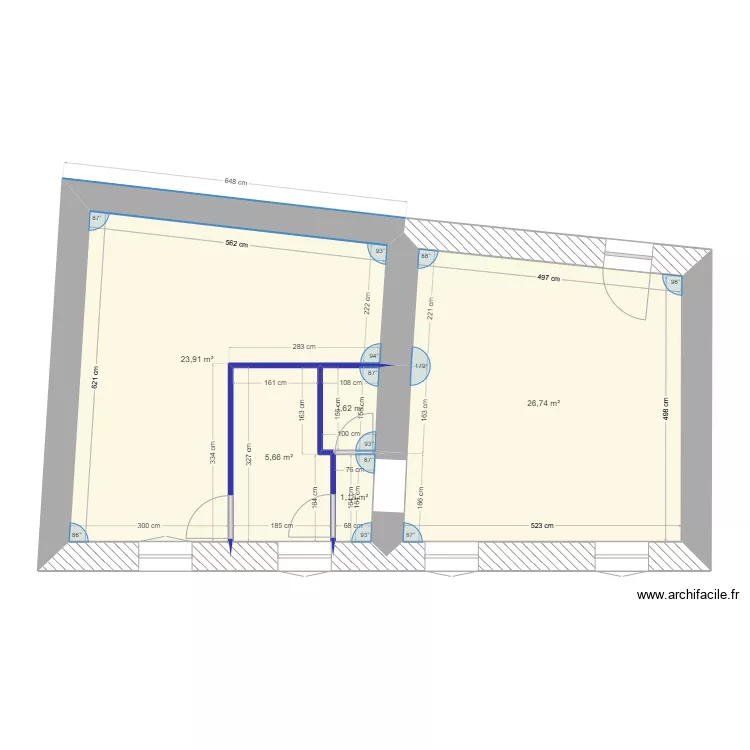 Apt 1 CONTI Placo. Plan de 