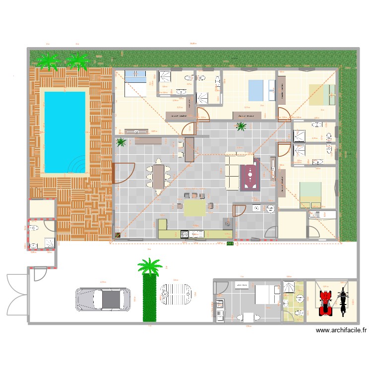 MAISON avec am&eacute;nagements. Plan de 0 pièce et 0 m2