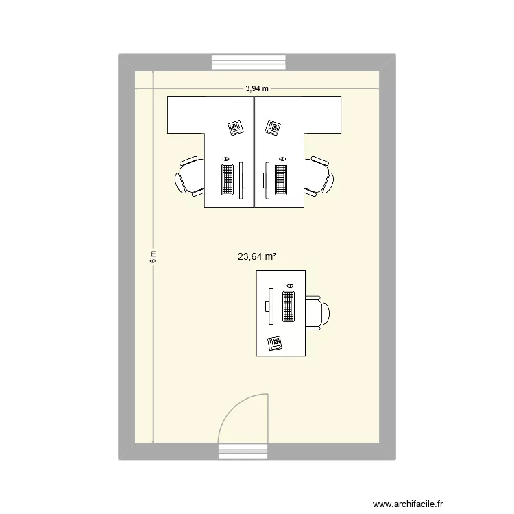 B116. Plan de 1  et 24 m²
