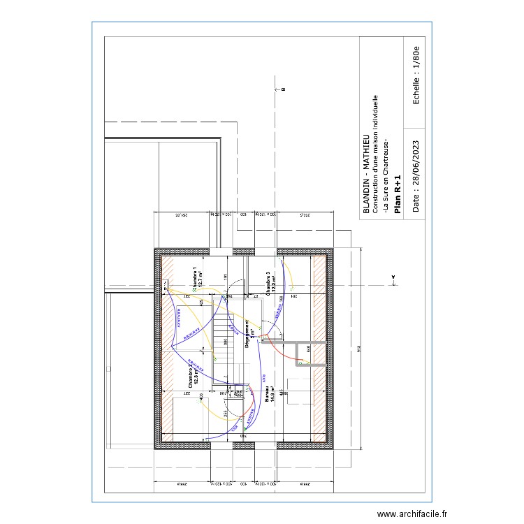 Plan ECL etage. Plan de 0 pièce et 0 m2