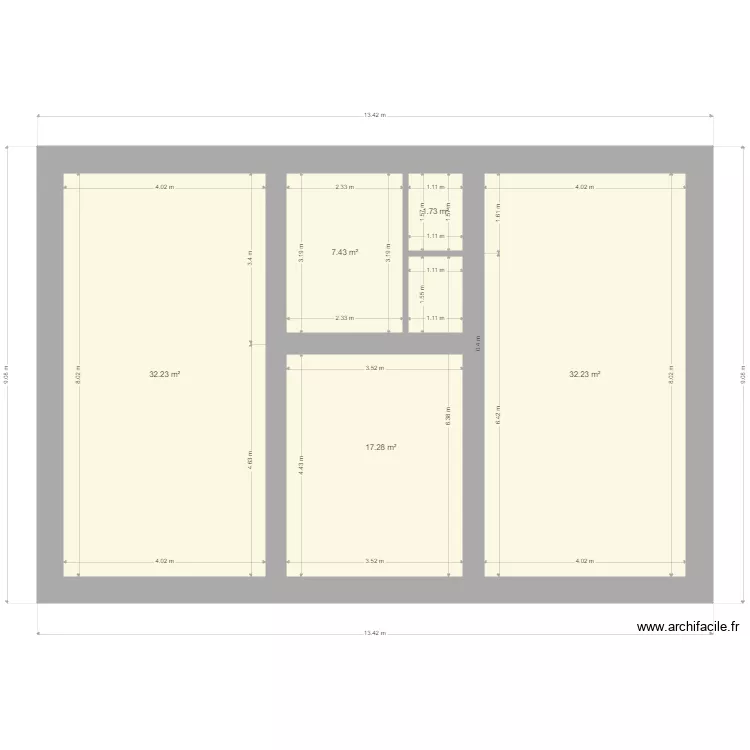 Maison club 1. Plan de 5  et 91 m²