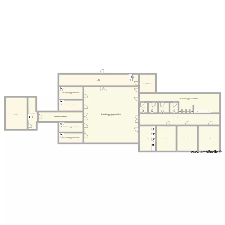 Plan du Studio Lamprea. Plan de 20  et 470 m²