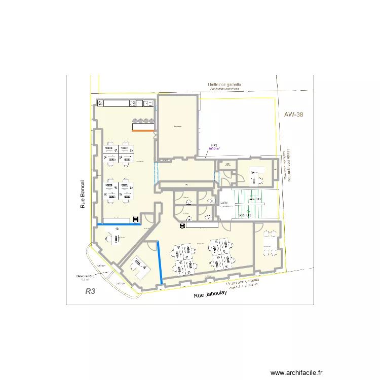 R+3 Open Space 1. Plan de 