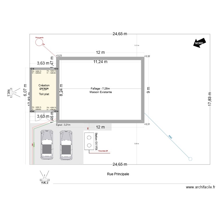 PLAN - REBER V2. Plan de 2 pièces et 111 m2