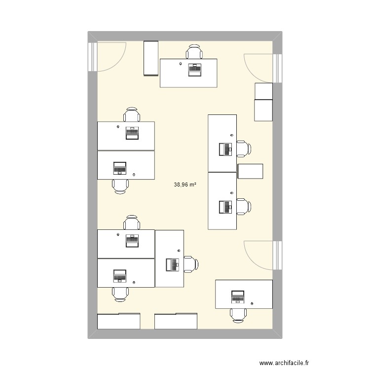 bureau 1. Plan de 0 pièce et 0 m2