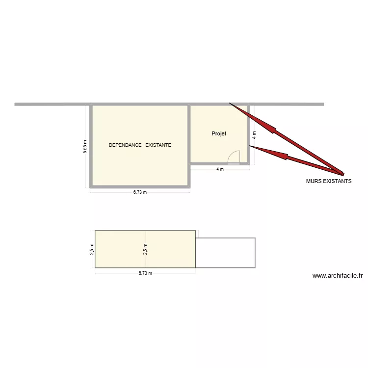 facade plan. Plan de 
