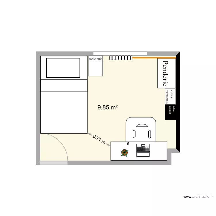 chambre Nono4. Plan de 1 et 10 m² chambre Nono4. Plan de 1 et 10 m²