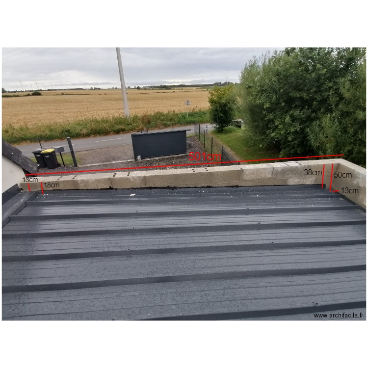 mur dessus prt garage. Plan de 0 pièce et 0 m2