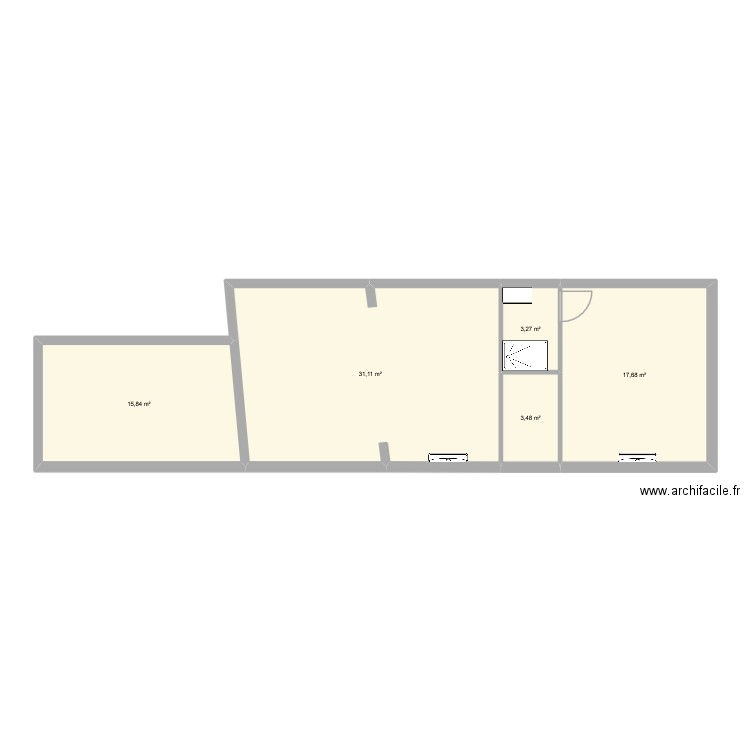 SEPART. Plan de 5 pièces et 71 m2