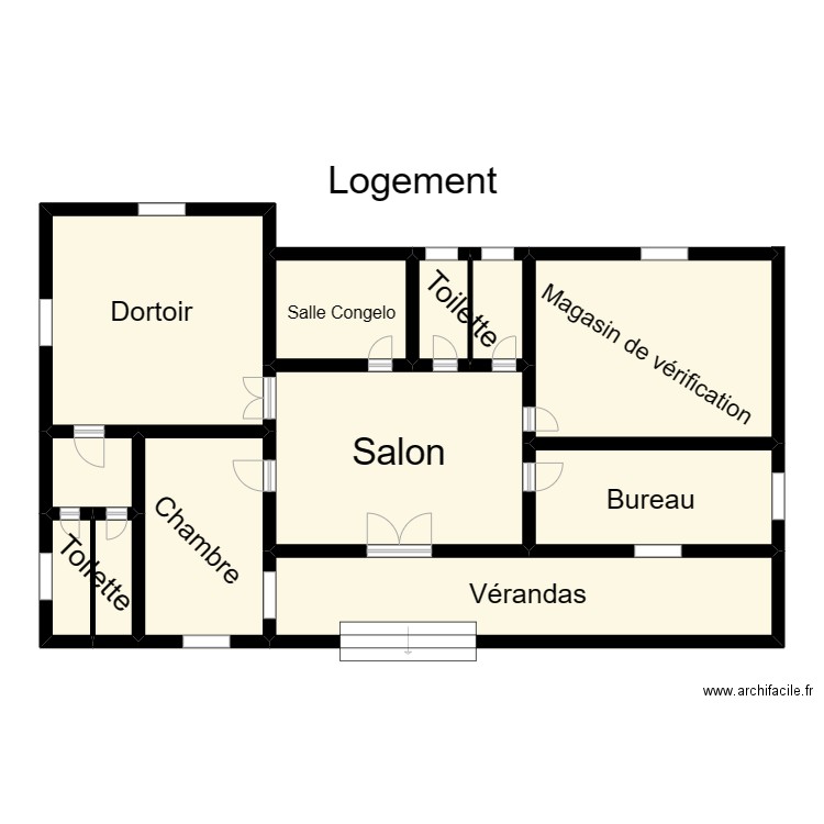 Vue en plan Logement CS DAVE. Plan de 0 pièce et 0 m2