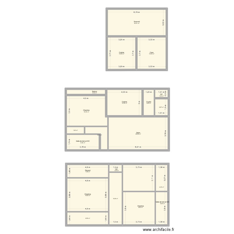 Maison Nanteuil. Plan de 21 pièces et 199 m2