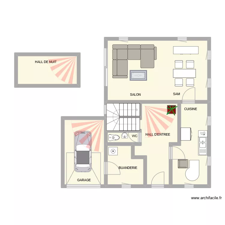 PLAN DRUART. Plan de 8  et 69 m²