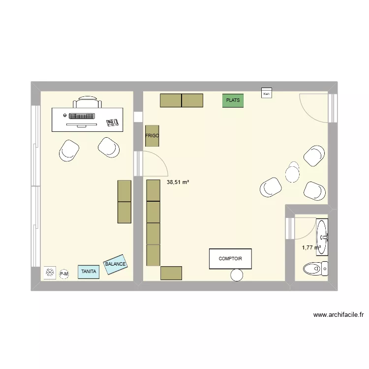 local antibes. Plan de 