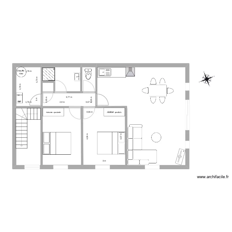 Conan. Plan de 7  et 38 m²