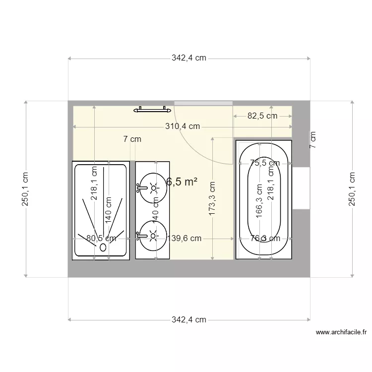 SALLE DE BAIN 3. Plan de 