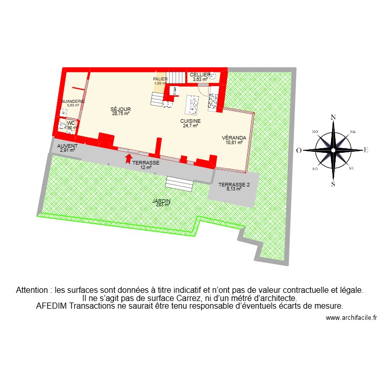 BI27113 -. Plan de 23 pièces et 294 m2