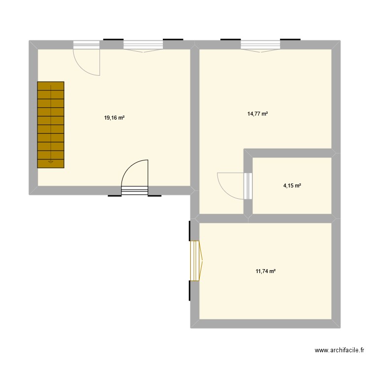 BELLELIVE2. Plan de 4 pièces et 50 m2