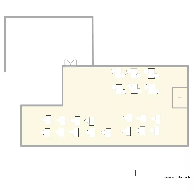 RGSA Fin de flux. Plan de 2  et 473 m²