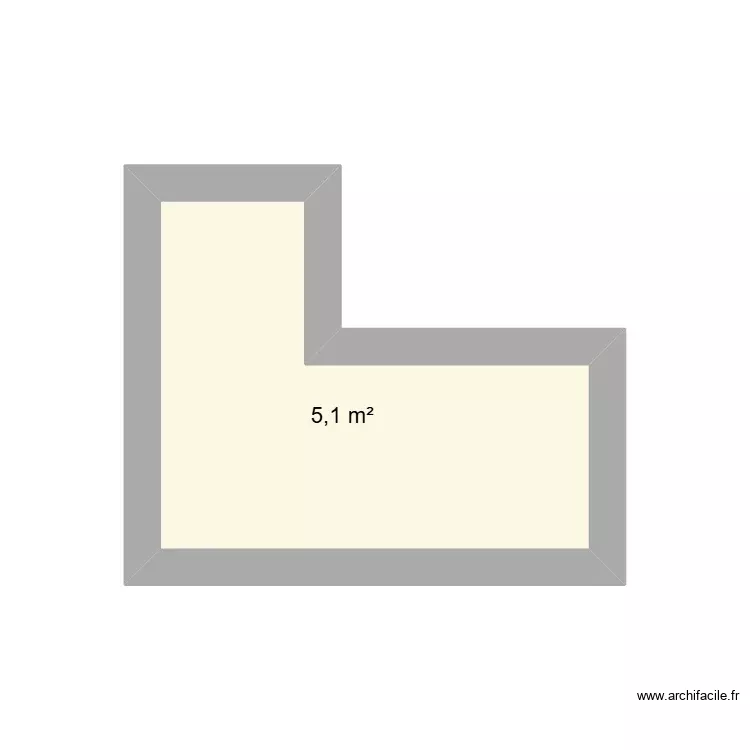 PIECE 4. Plan de 1 Pièce et 5 m²