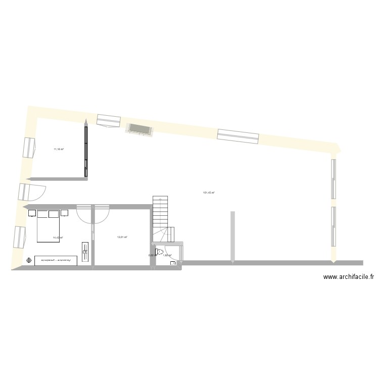 résidence principale 3. Plan de 6 pièces et 141 m2