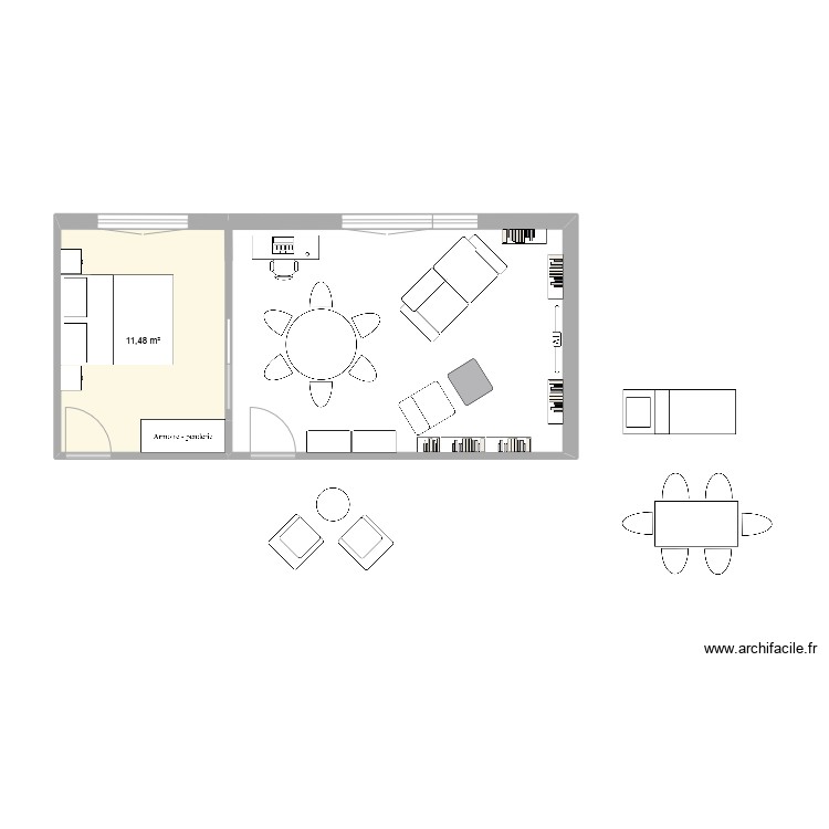 salon2. Plan de 0 pièce et 0 m2