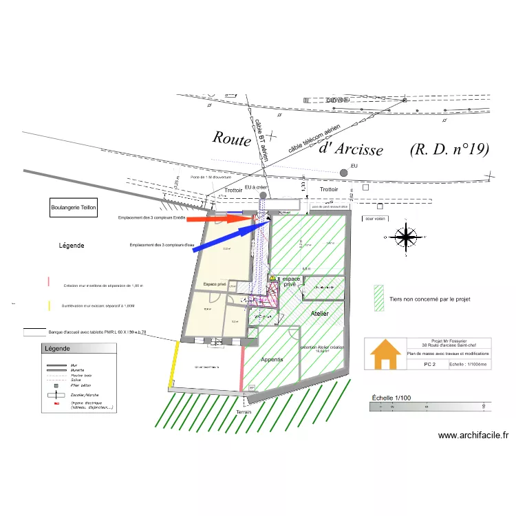 PC 2 Florian Plan de masse avec travaux et modifications 1. Plan de 