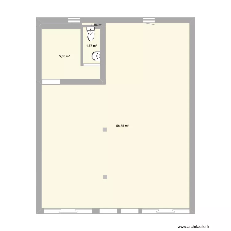 projet. Plan de 4  et 66 m²